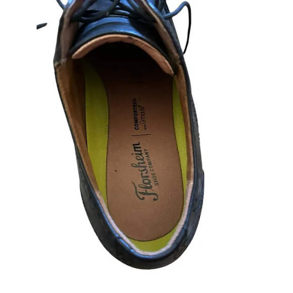 Florsheim Comfortech Ortholite Black Leather Medfield Wingtip Oxford Shoes 11eee - Picture 5 of 7